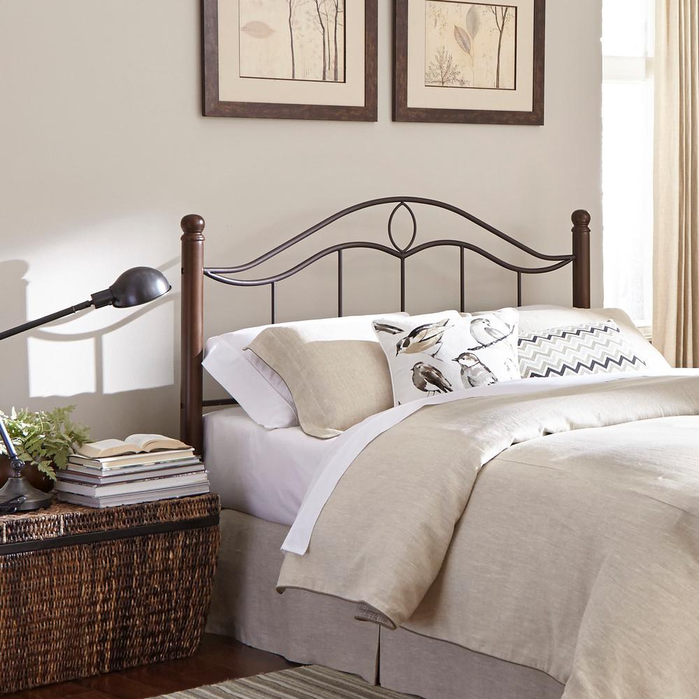 Fashion Bed Group Cassidy Mink California King Metal Headboard With Fashion Bed Group Cassidy Mink California King Metal Headboard With Dark Walnut Wood Posts B92837 The Home Depot