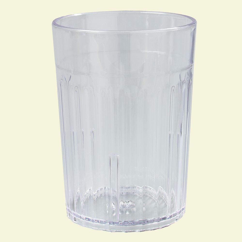 Carlisle 9 oz. SAN Plastic Stackable Old Fashion Tumbler in Amber (Case