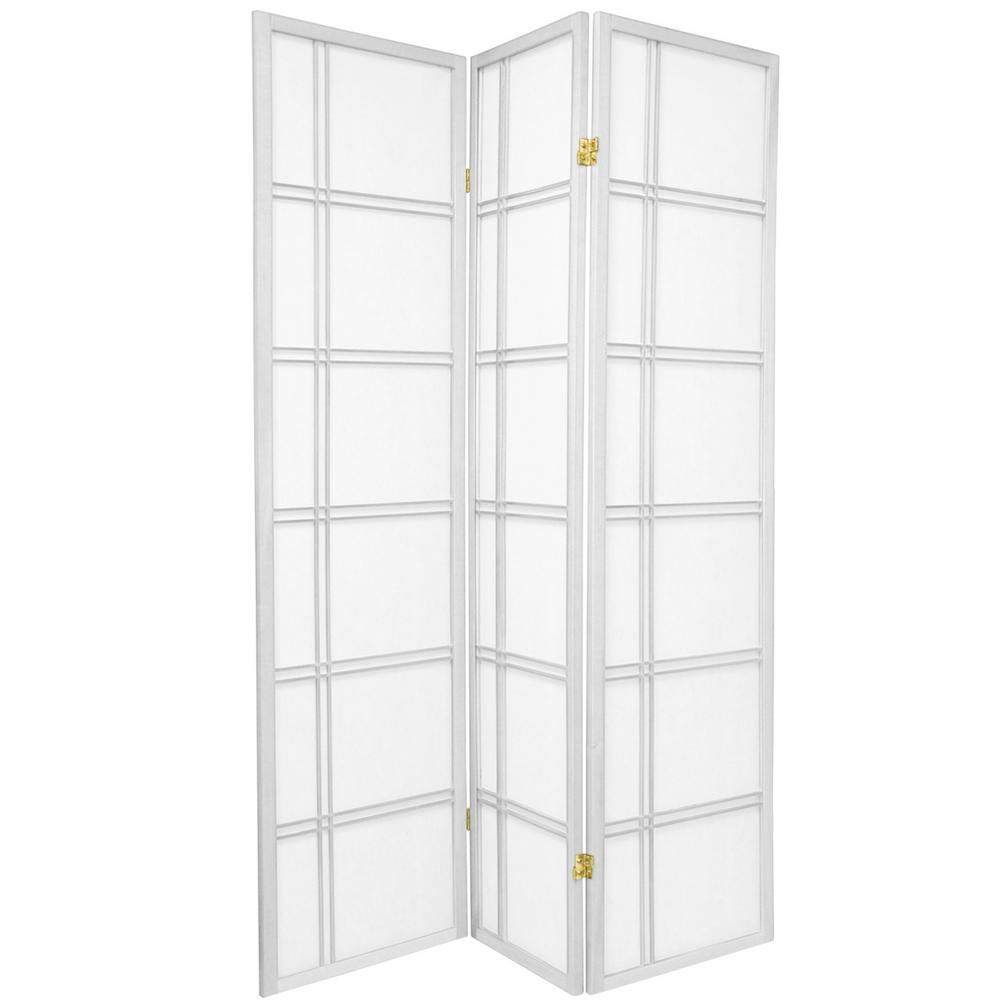 6 ft. White 3Panel Room DividerCDBLX3PWHT The Home Depot