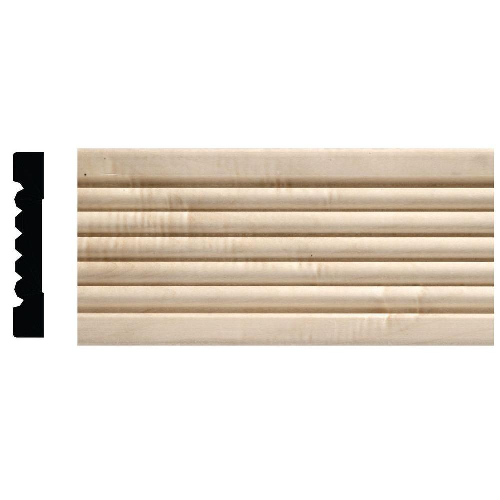 House of Fara 3/4 in. x 3 in. x 7 ft. Hardwood Fluted Door Trim Set Casing Moulding4000 The