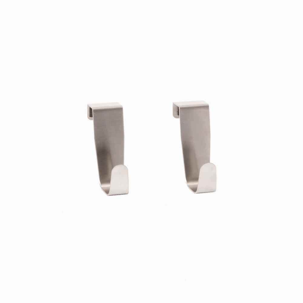 Real Solutions For Life Stainless Steel Over Cabinet Hook 2 Pack
