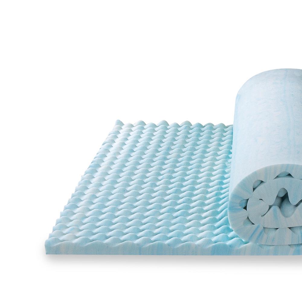 Zinus 2 in. Twin Swirl Gel Memory Foam TopperHDSWFT200T The Home Depot