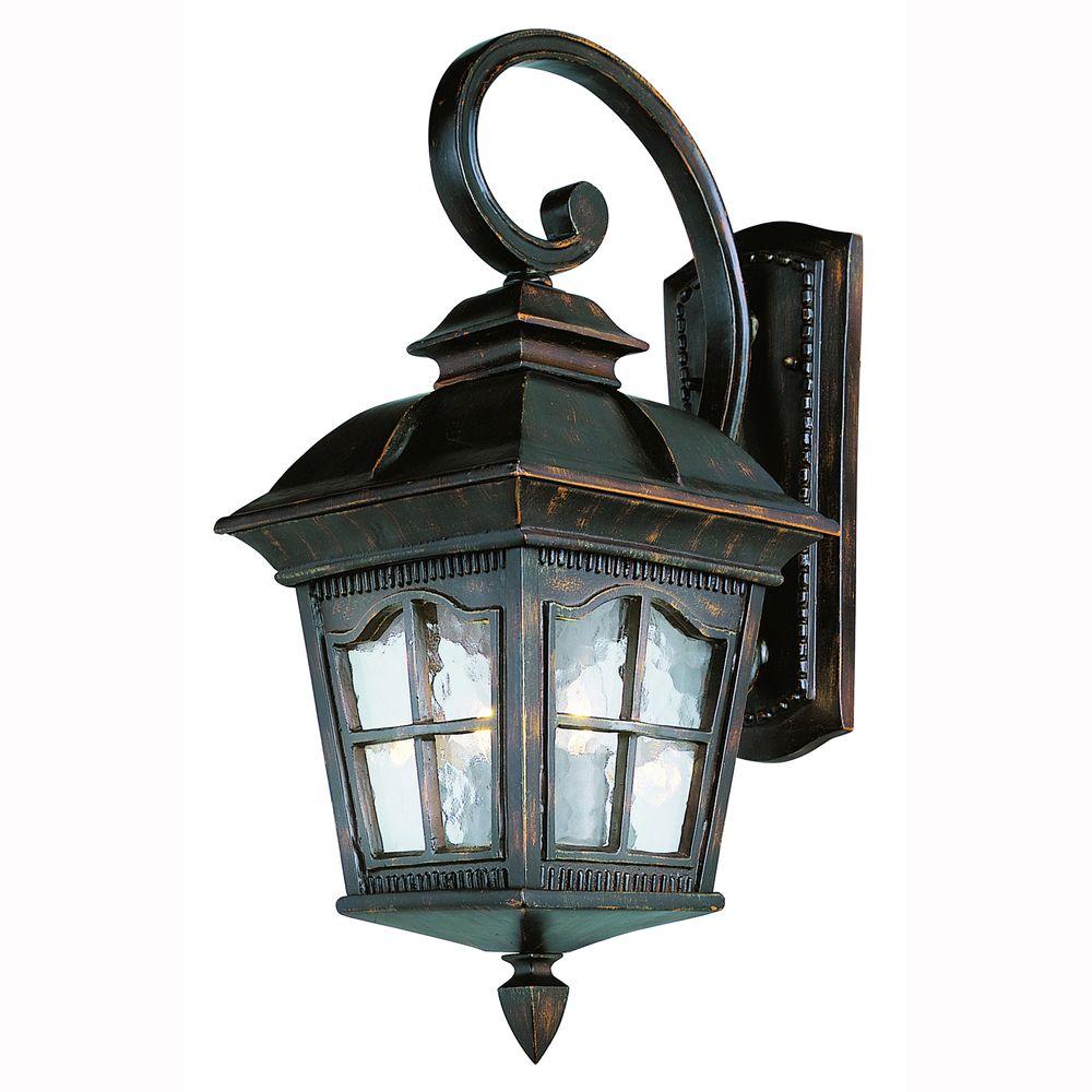 Bel Air Lighting Atrium 3 Light Outdoor Rust Coach Lantern With Bostonian 3 Light Outdoor Antique Rust Coach Lantern With Water Glass