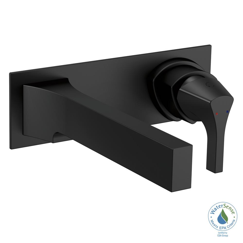 Delta Zura SingleHandle Wall Mount Bathroom Faucet Trim Kit in Matte