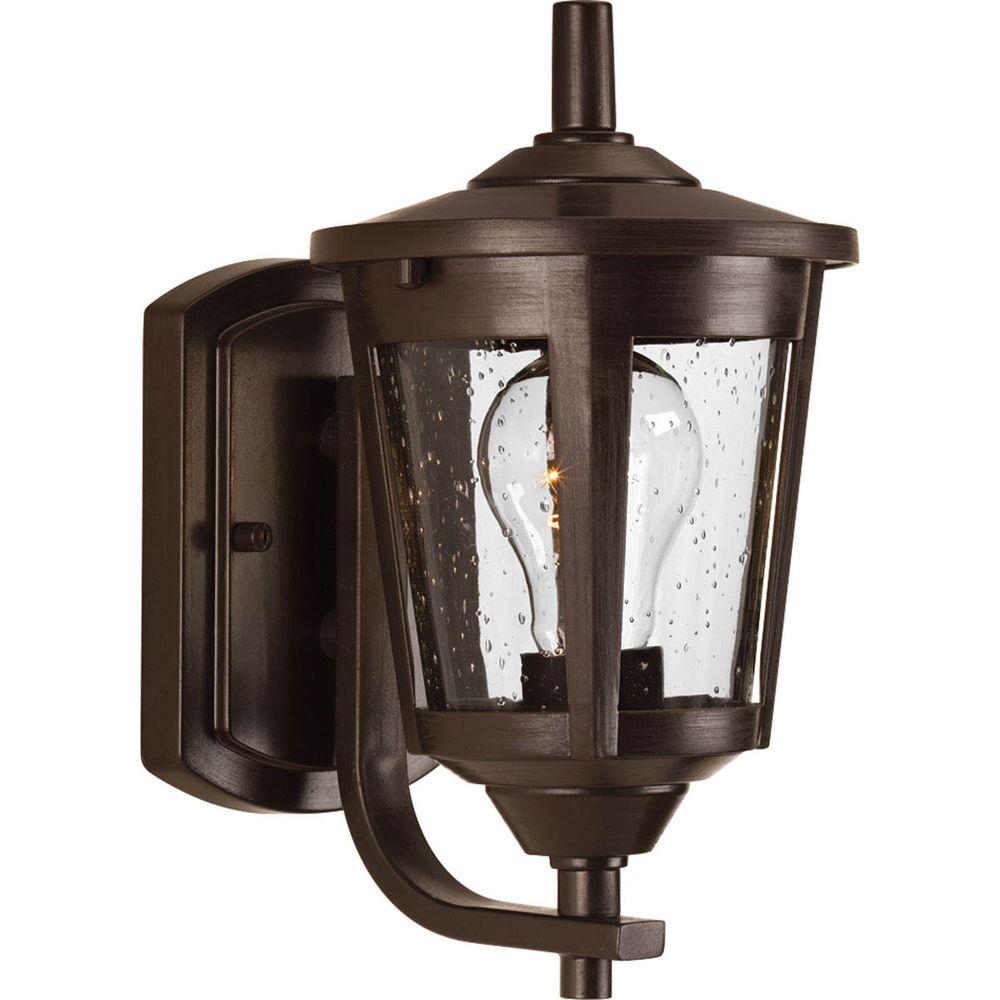 Progress Lighting Union Square Collection 1 Light Stainless Steel East Haven 1 Light Antique Bronze 10 4 In Outdoor Wall Lantern