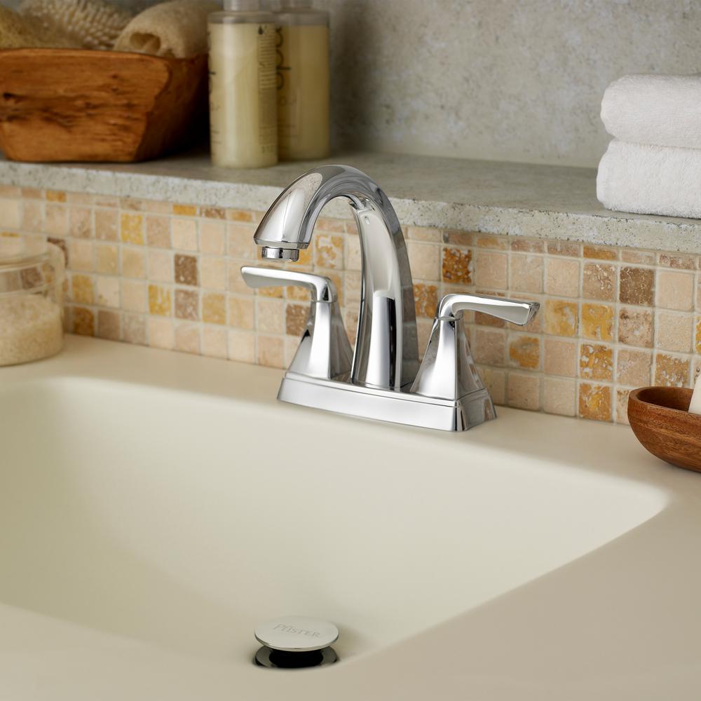 Pfister Selia Reviews
 - Pfister Selia 4 In Centerset 2 Handle Bathroom Faucet In Polished Chrome Lf 048 Slcc The Home Depot