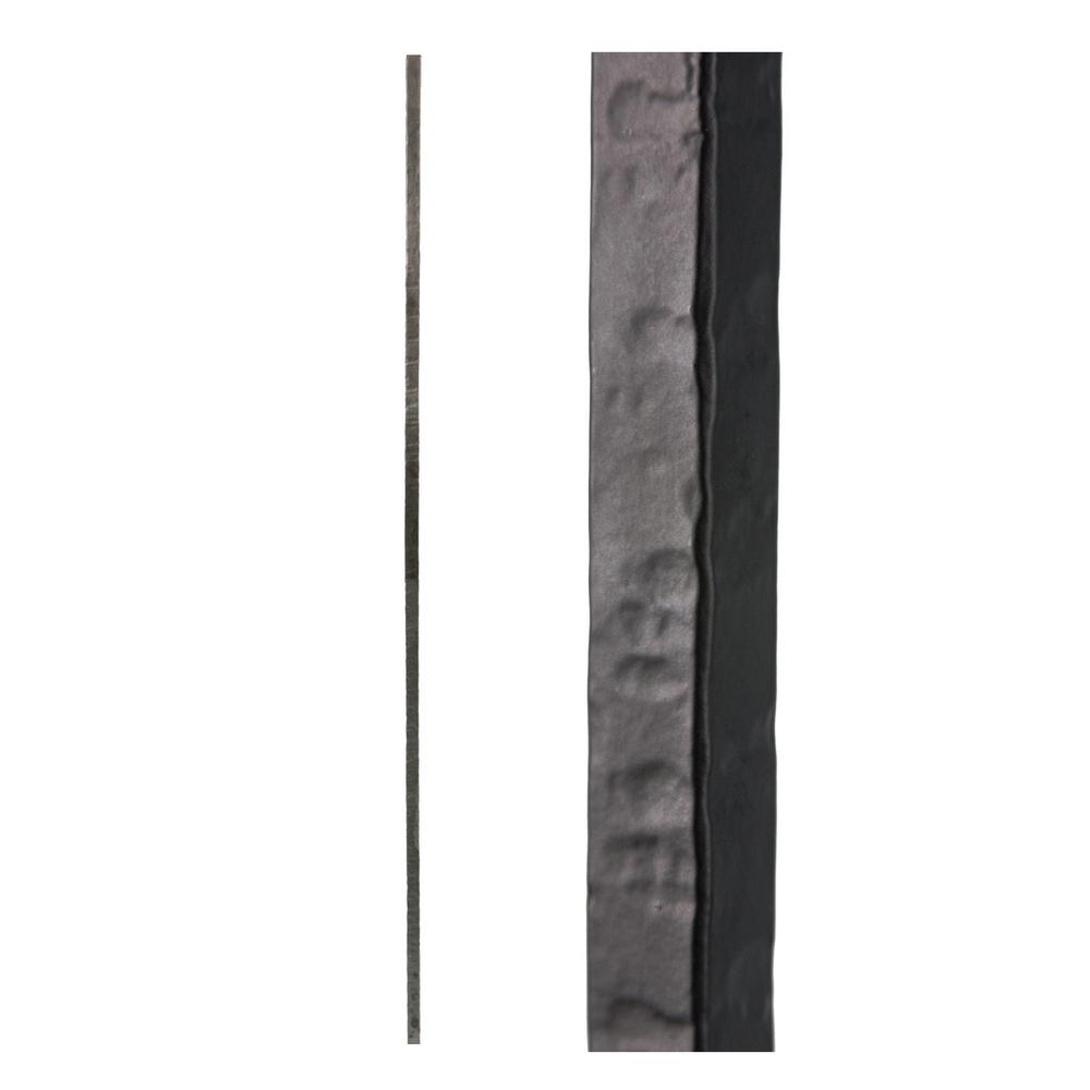 HOUSE OF FORGINGS Satin Black 3.2.1 Square Hammered Plain Solid Iron Baluster for Staircase ...