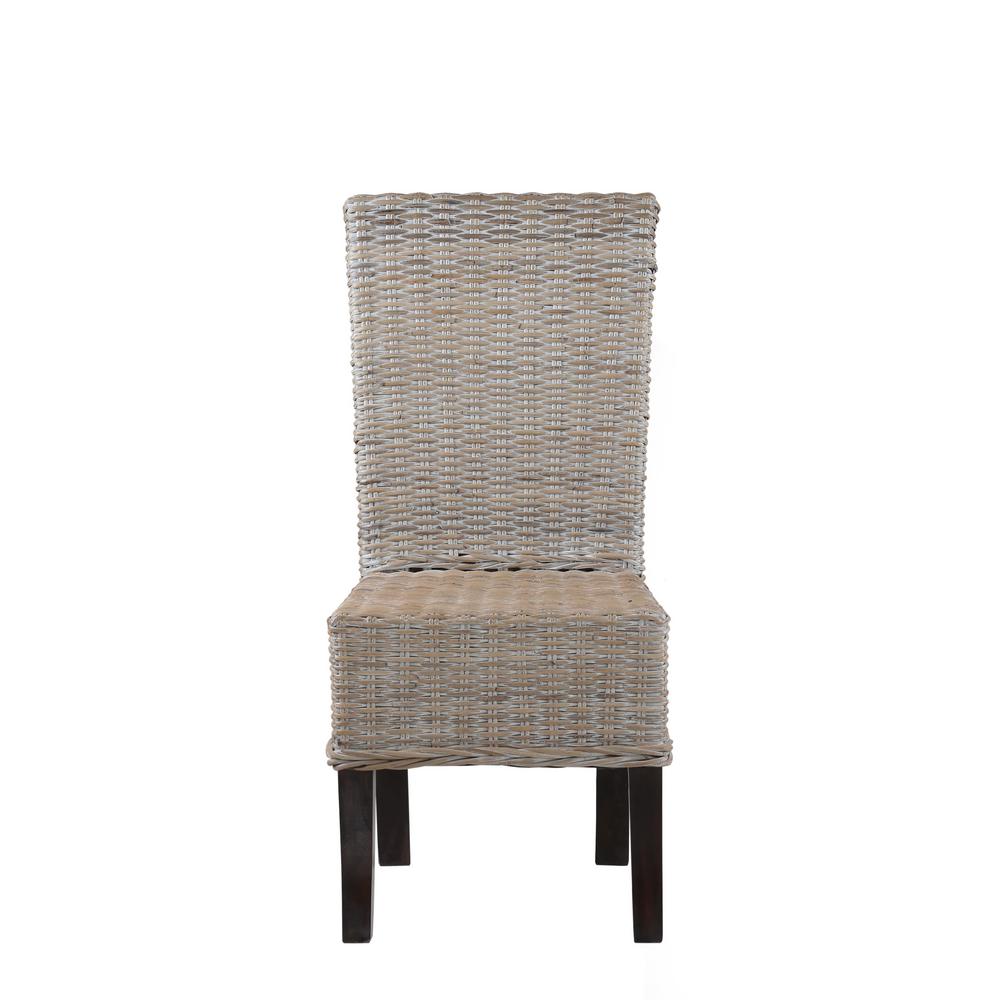 Crawford Burke Mamuju White Wash Beige Rattan L Dining Chair Crawford Burke Mamuju White Wash Beige Rattan L Dining Chair Set Of