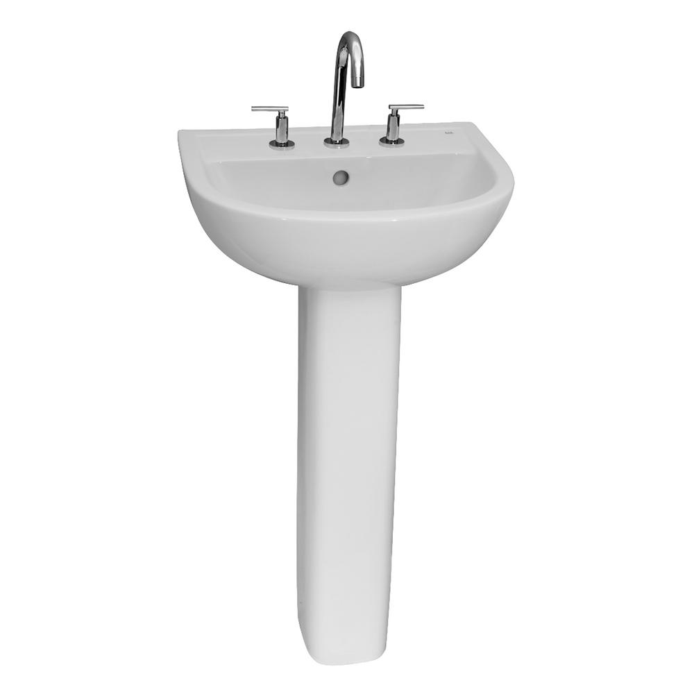 White Barclay Products Pedestal Sinks 3 556wh 64 1000 