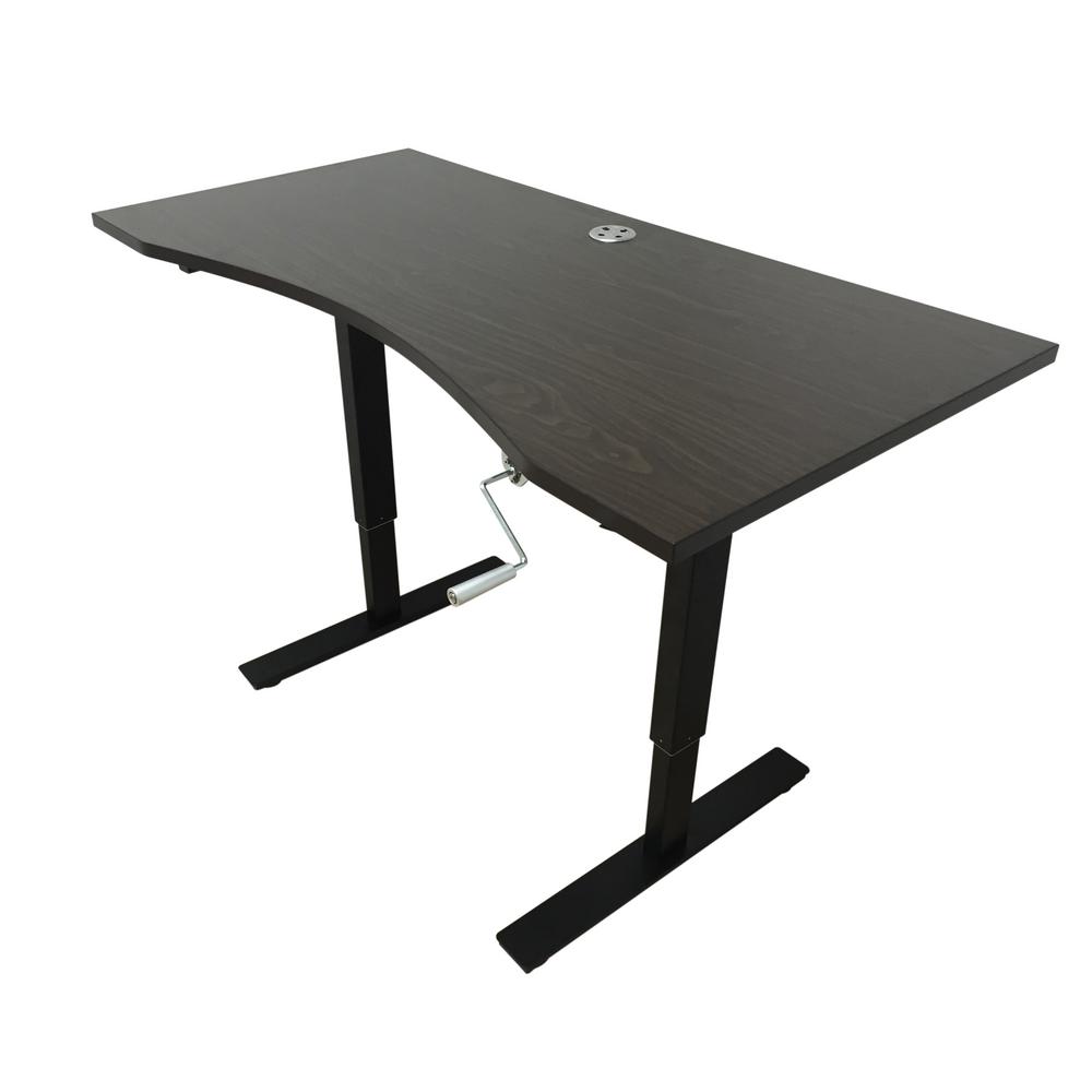 Canary Dark Brown Desk With Adjule Height Abc256bk426db The Canary Dark Brown Desk With Adjule Height