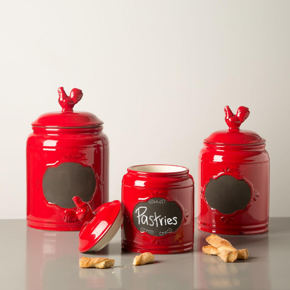 red tin canisters