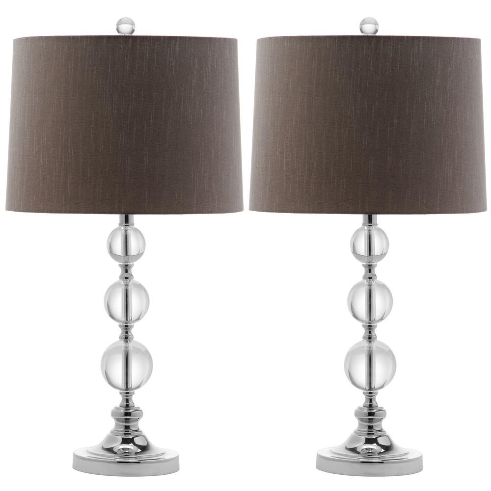 Safavieh Keeva 27 In Clear Crystal Ball Lamp Set Of 2 Lit4113a Clear Crystal Ball Lamp Set Of 2