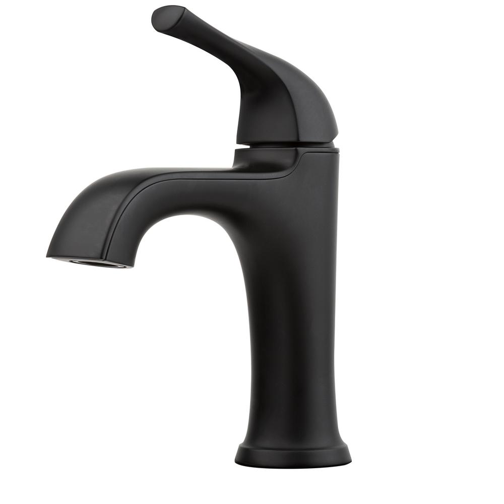 single bathroom faucet matte hole handle ladera delta broadmoor sprayer pull pfister faucets down sink lf depot