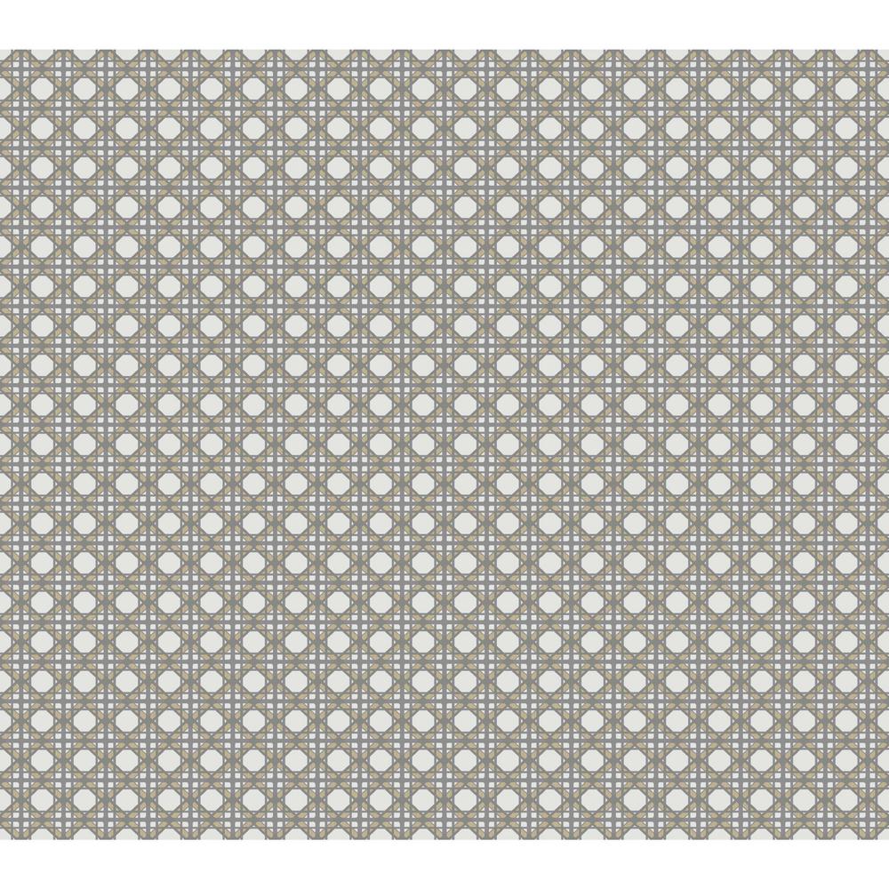 grey York Wallcoverings WT4604 Watercolors Large Lattice Wallpaper white