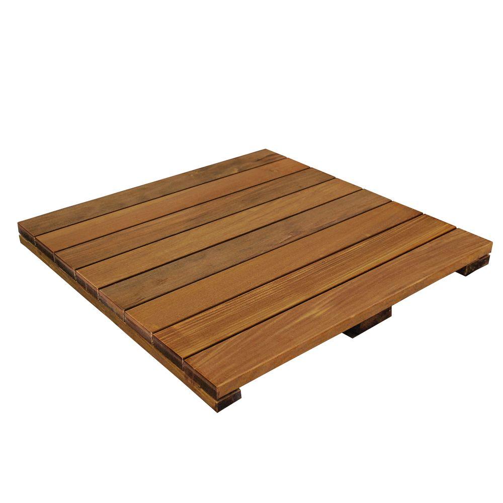 Deckwise Wisetile 2 Ft X 2 Ft Solid Hardwood Deck Tile In Exotic