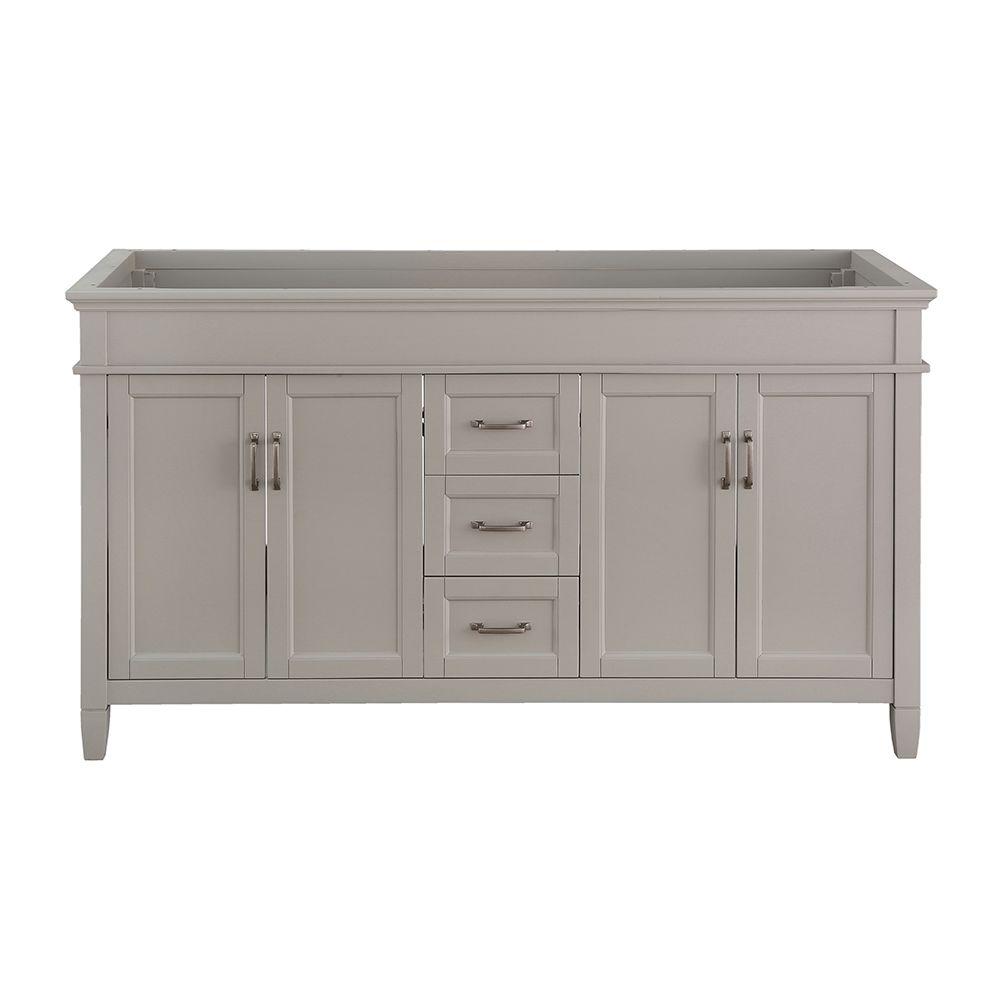 5961 in. Gray Double Sink Vanities without Tops Bathroom