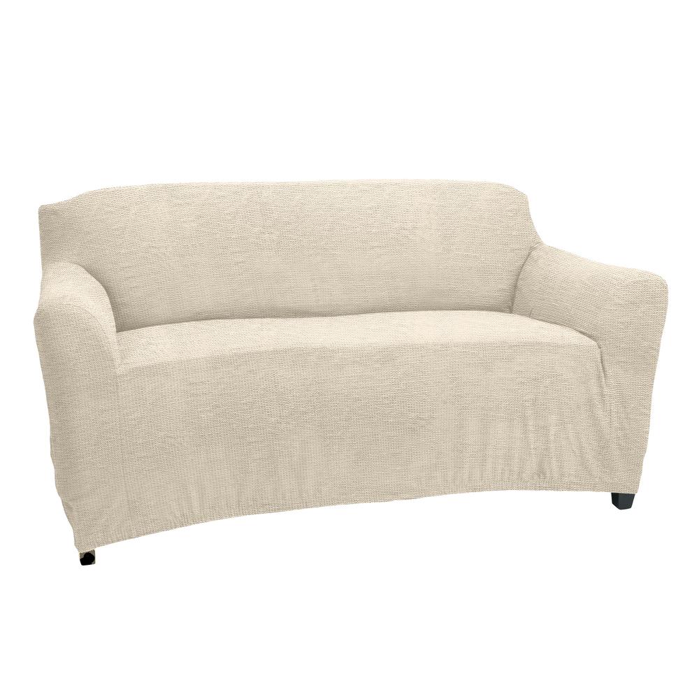 Home Details 96 5 In X 63 27 Zig Zag Ivory Stretch Sofa Home Details 96 5 In X 63 27 Zig Zag Ivory
