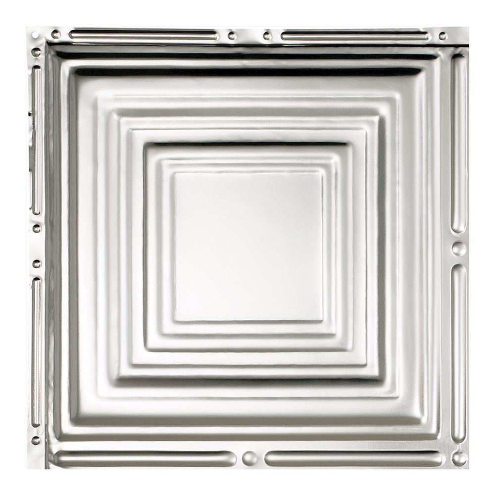 Great Lakes Tin Syracuse Clear 12 In X 12 In Nail Up Ceiling Tile Sample