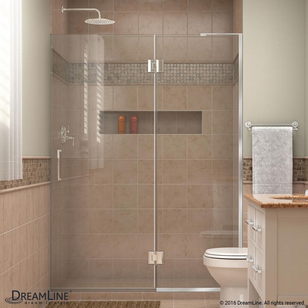 Dreamline Unidoor Lux 30 In X 72 In Frameless Corner Hinged Shower Door In Chrome With Handle 0288