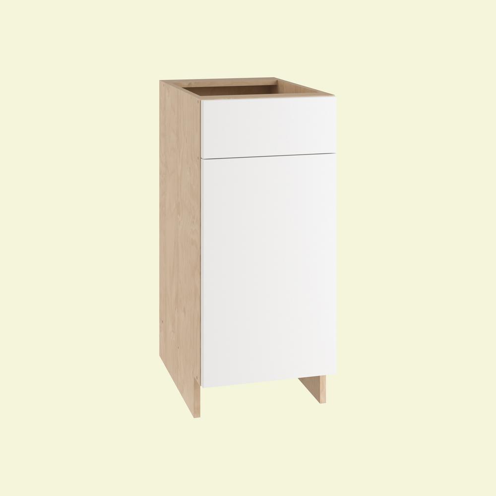 Home Decorators Collection 15x34 5x24 In Rno Base Cabinet With 1 Rollout Tray Soft Close Door And Drawer Polar White