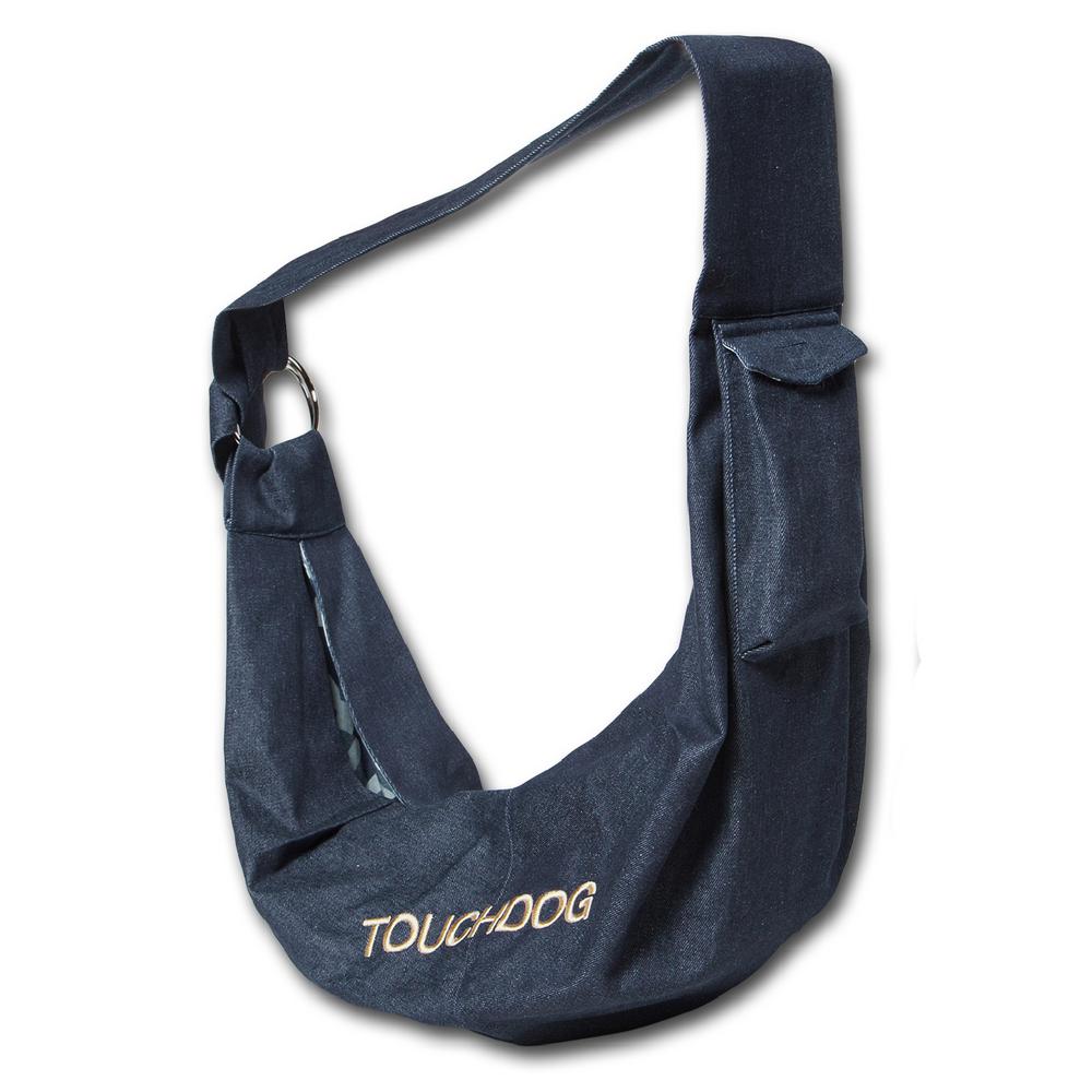 Touchdog Navy PawEase OverTheShoulder Travel Sling Pet Carrier