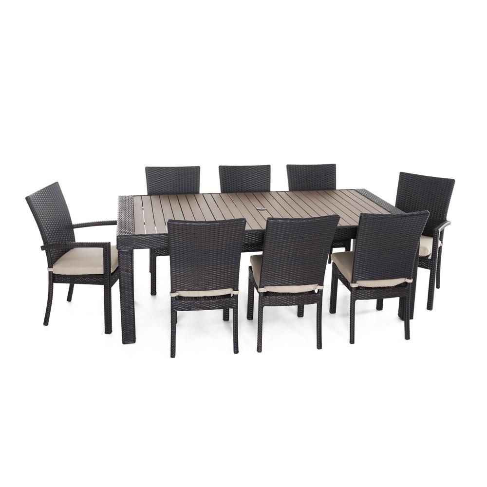 Rst Brands Deco 9 Piece Patio Dining Set With Slate Grey Cushions Op Deco 9 Piece Patio Dining Set With Slate Grey Cushions