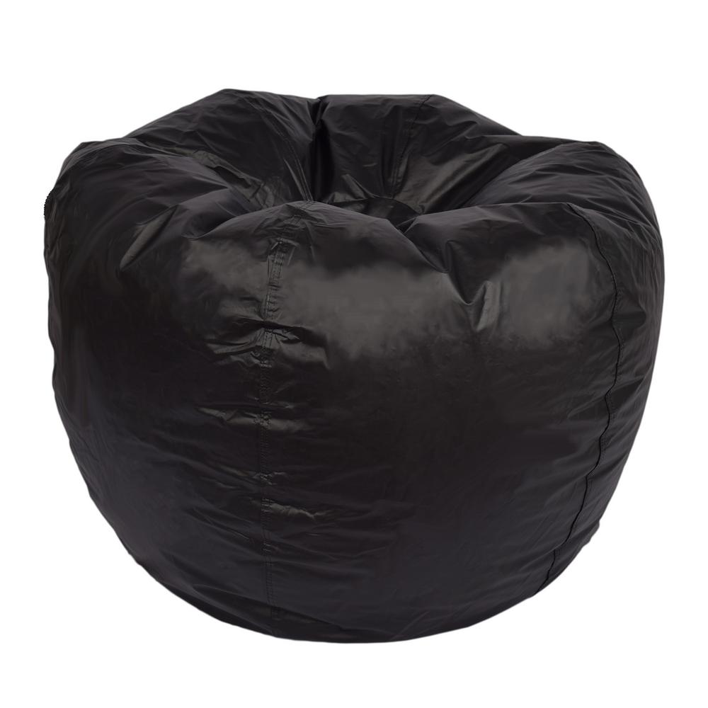 Ace Casual Furniture Black Vinyl Bean Bag 1320701 The Home Depot