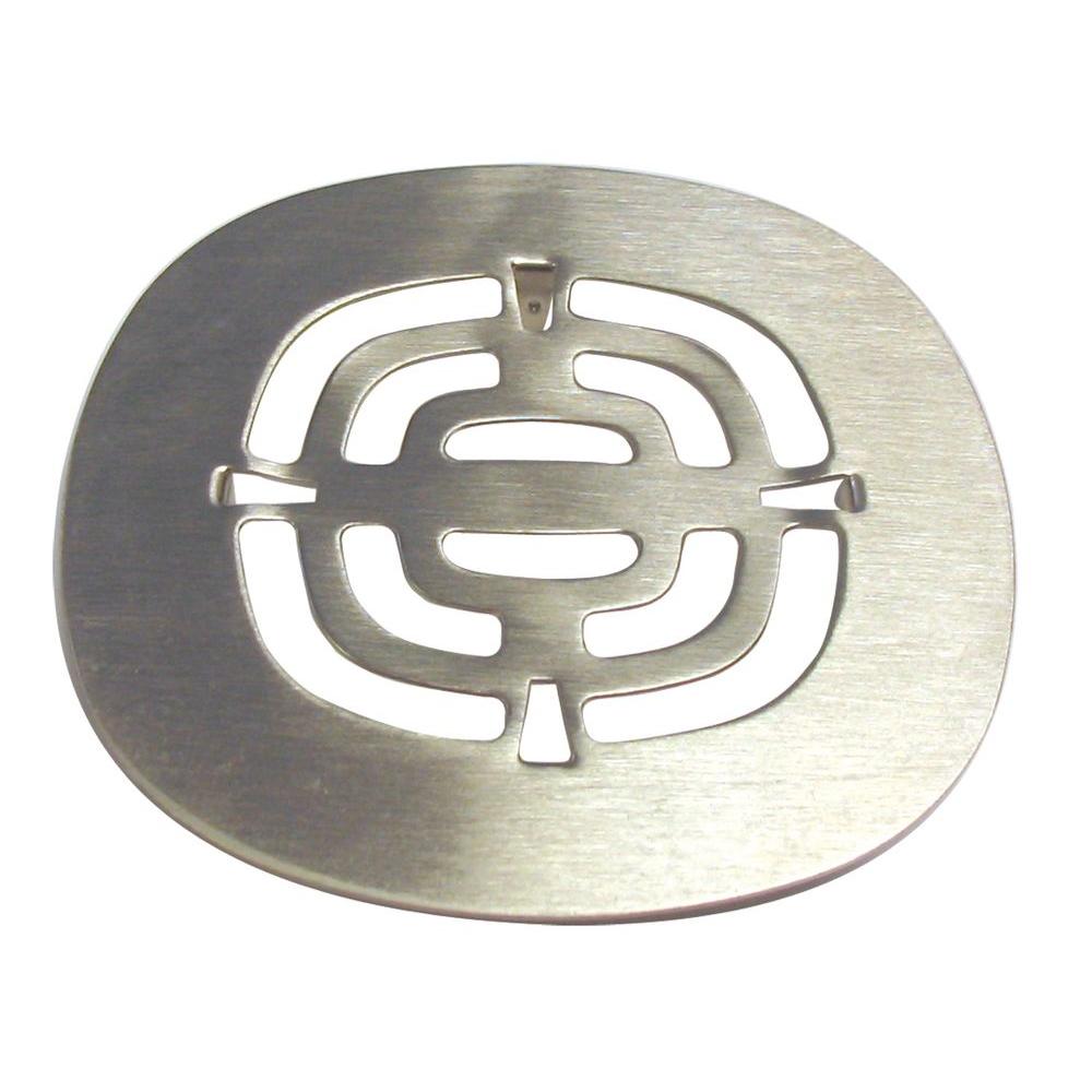 Fiat Brass Shower Drain Cover Designs 4 1 2 In Brass Snap Shower Strainer Grid Satin Nickel Fiat Drain Cover