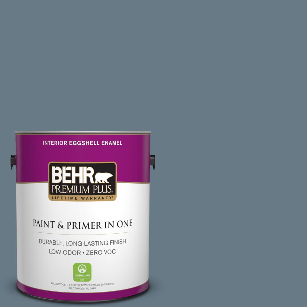 BEHR Premium Plus 1gal. N4905 Charcoal Blue Eggshell Enamel Interior