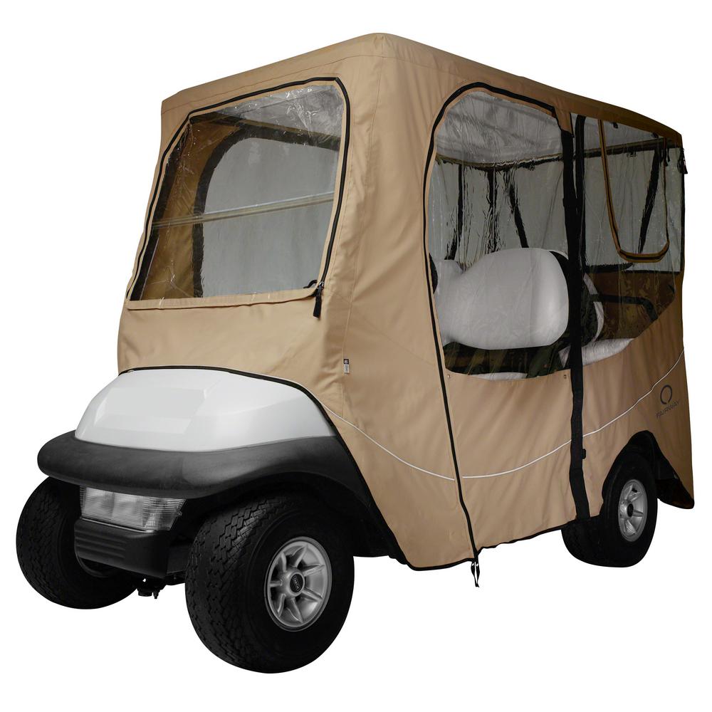 Classic Accessories Deluxe Golf Car Enclosure Light Khaki Long Roof-40 ...