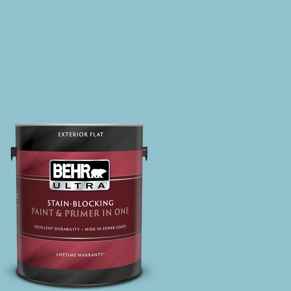 BEHR ULTRA 1 gal. MQ632 Cosmic Blue Flat Exterior Paint BEHR ULTRA 1 gal. MQ632 Cosmic Blue Flat Exterior Paint