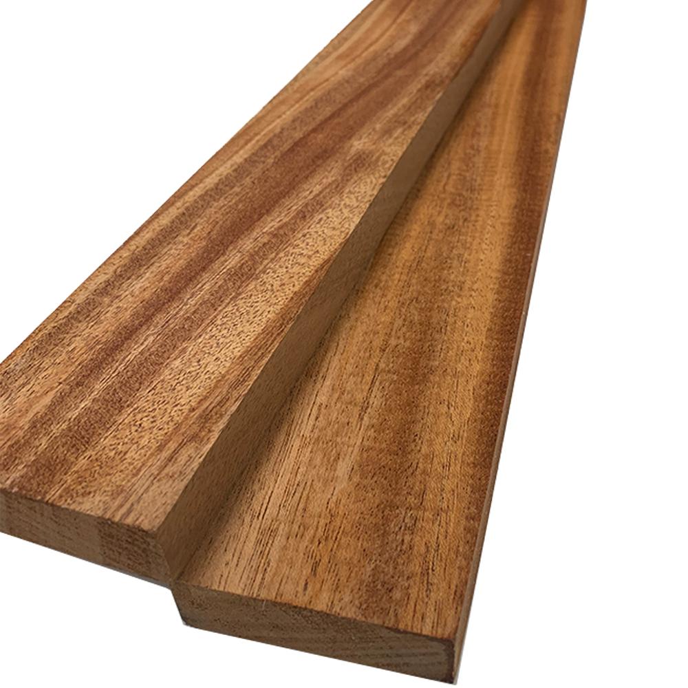 Swaner Hardwood 1 In X 3 In X 8 Ft African Mahogany S4s Board 2 Pack