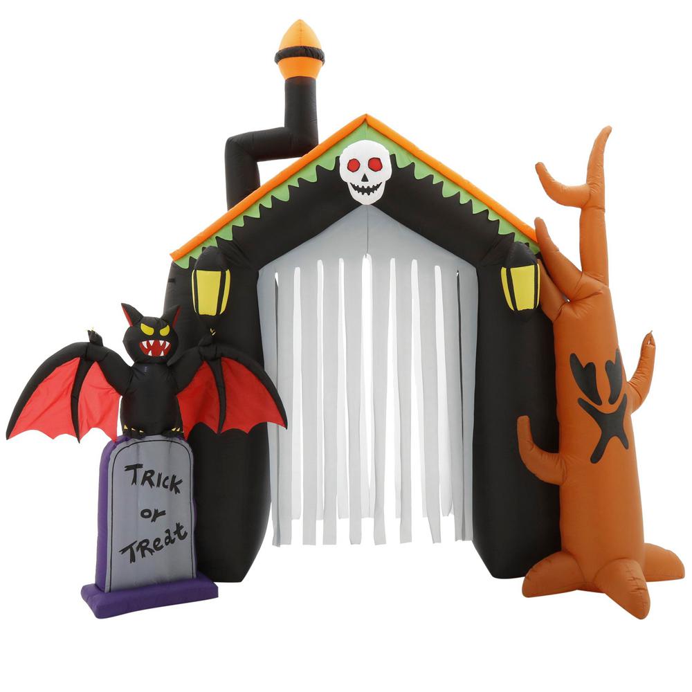 10 ft. Pre,Lit Halloween Inflatable Haunted House