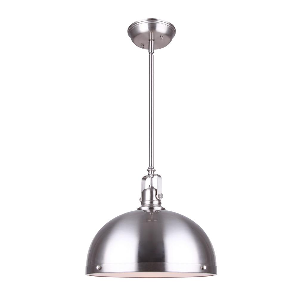 Canarm Polo 1 Light Brushed Nickel Pendant Ipl298b01bn L The Canarm Polo 1 Light Brushed Nickel