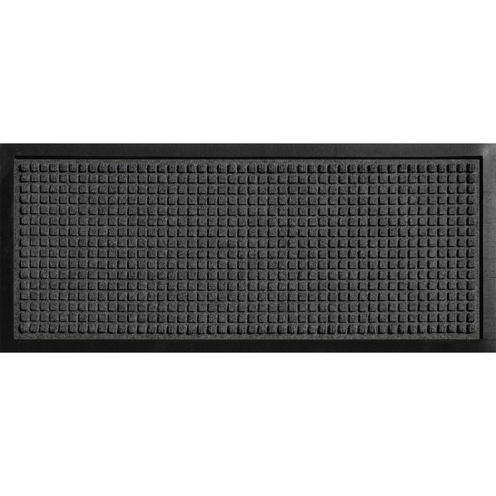 Bungalow Flooring Aqua Shield Boot Tray Squares Charcoal 15 inch x 36 inch Door... by Bungalow Flooring