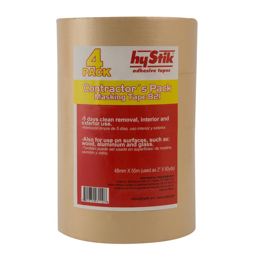 hyStik 2 in. x 60 yds. Contractor's Grade Painting Masking Tape (4Pack