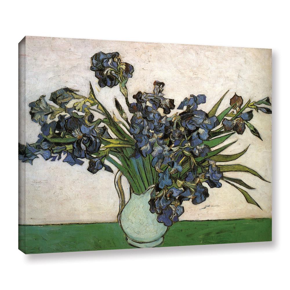 Artwall Vase With Purple Irises By Vincent Van Gogh Unframed