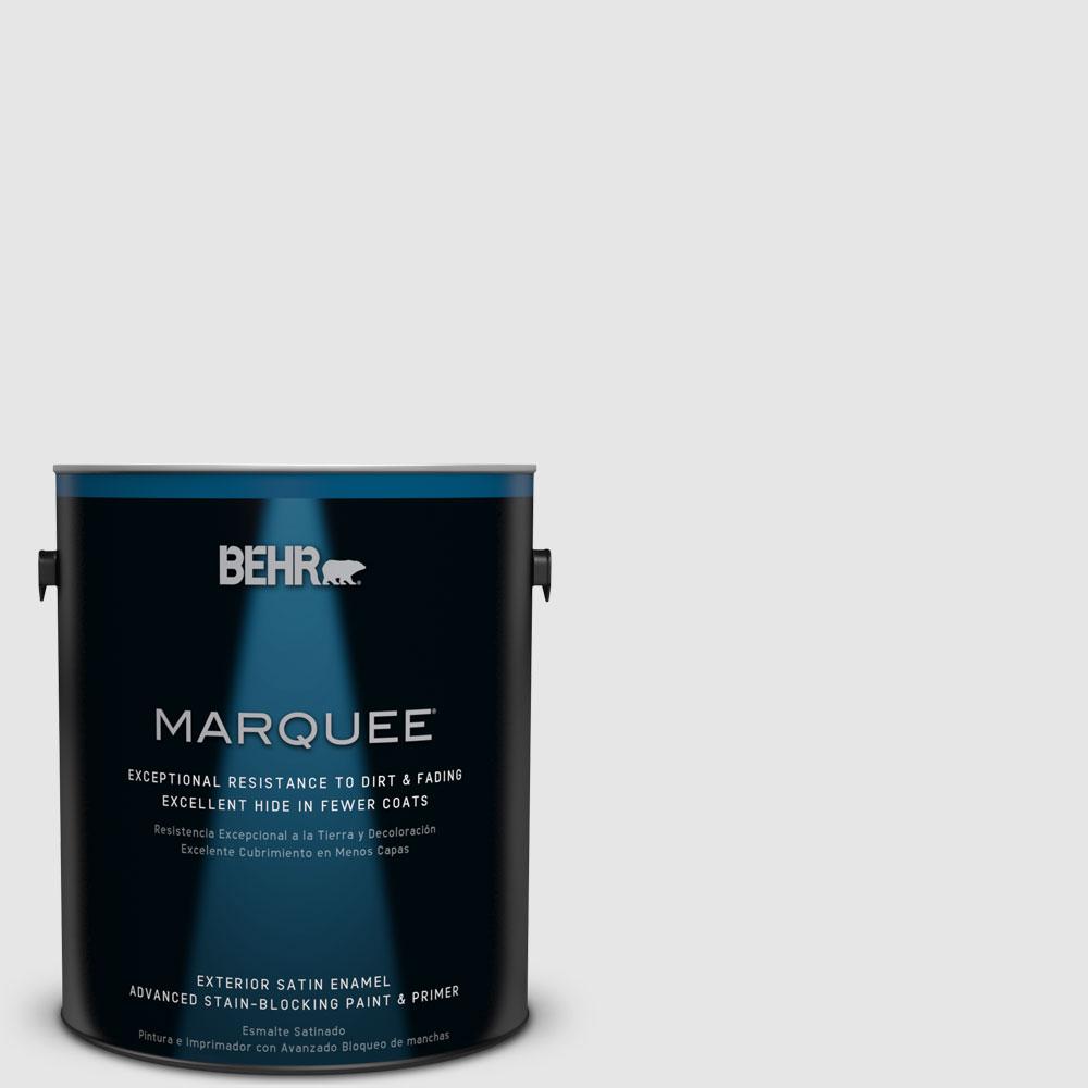 BEHR MARQUEE 1-gal. #PR-W9 Nimbus Cloud Satin Enamel Exterior Paint ...