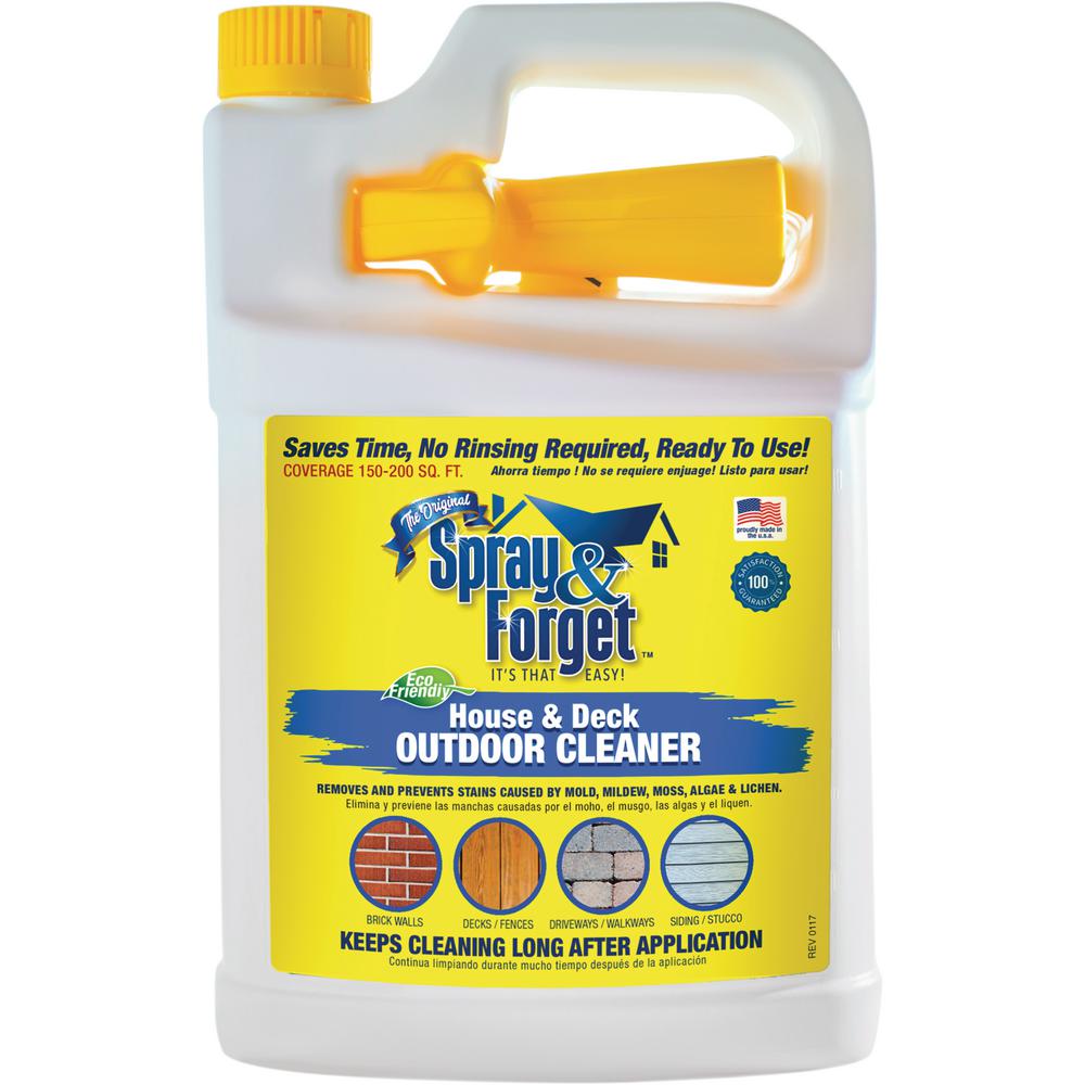 Spray Forget 1 Gal House And Deck Cleaner Outdoor Mold Remover Spray Forget 1 Gal House And Deck Cleaner Outdoor Mold Remover With