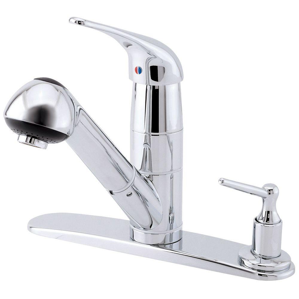 Danze Melrose Single Handle Pull Out Sprayer Kitchen Faucet With