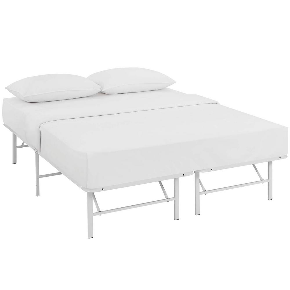 MODWAY Horizon White Full Stainless Steel Bed Frame MOD5428WHI The