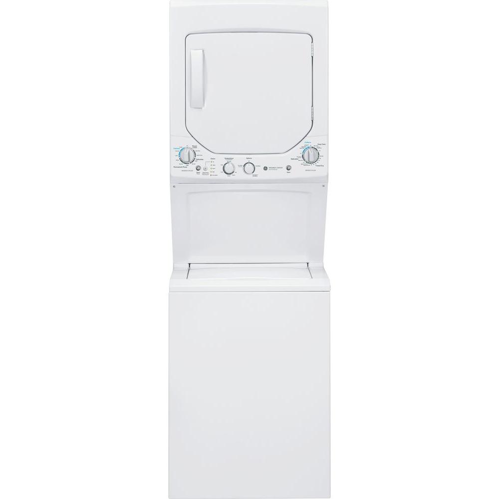 GE Spacemaker Stacked Washer and Electric Dryer in WhiteGUD24ESSJWW
