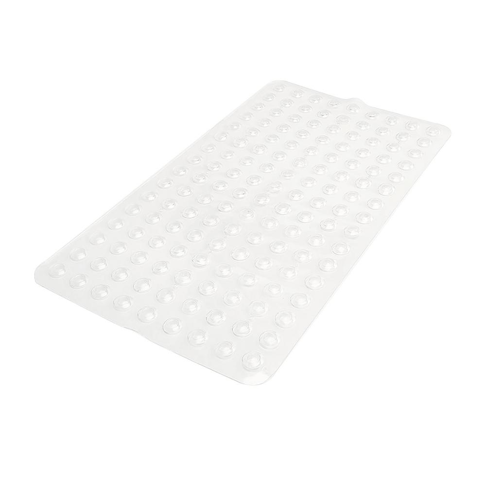 Bath Bliss Sanitized Non-Slip Bath Mat in Clear-22992 - The Home Depot