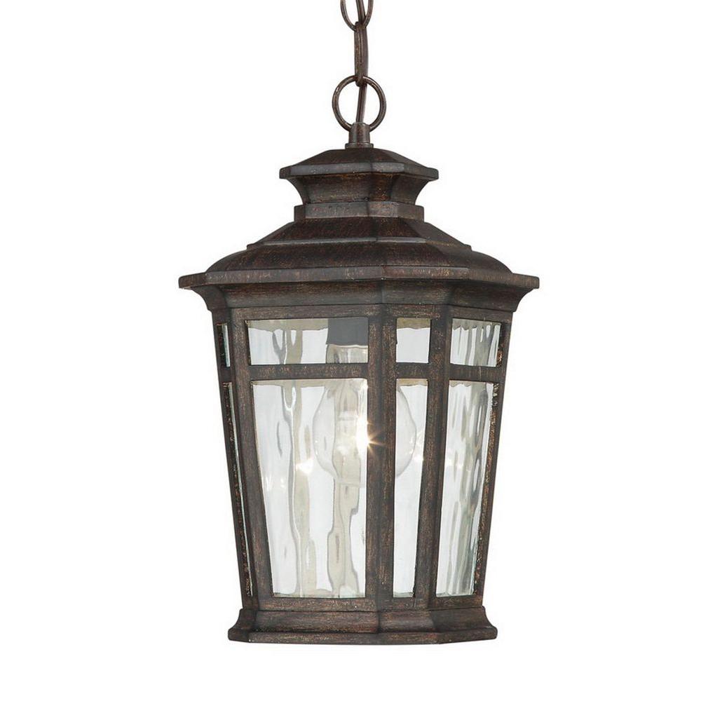 Home Decorators Collection Bronze Outdoor Pendants Waterton 1 Light Dark Ridge Bronze Outdoor Hanging Lantern