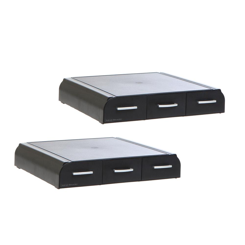 Mind Reader Monitor Stand For Laptop And Desktop With 3 Storage