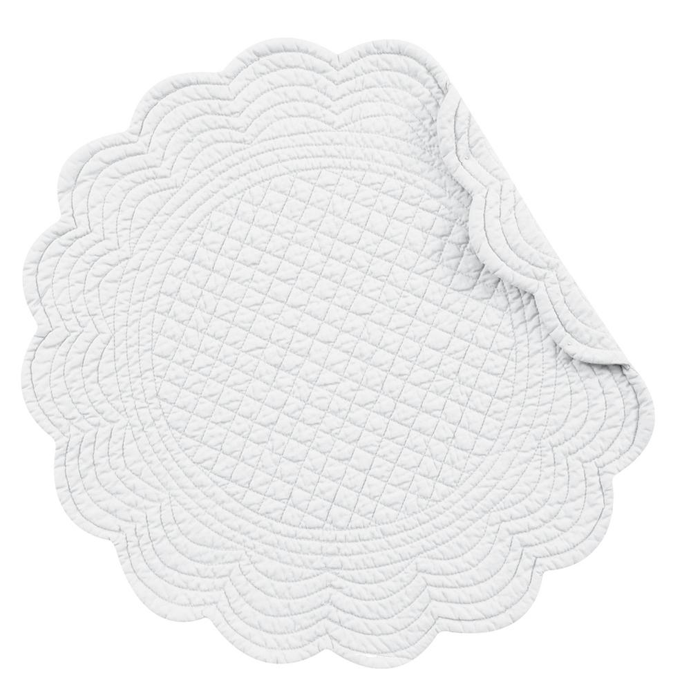 C&F HOME White Round Placemat (Set of 6) 862601549WS6 The Home Depot