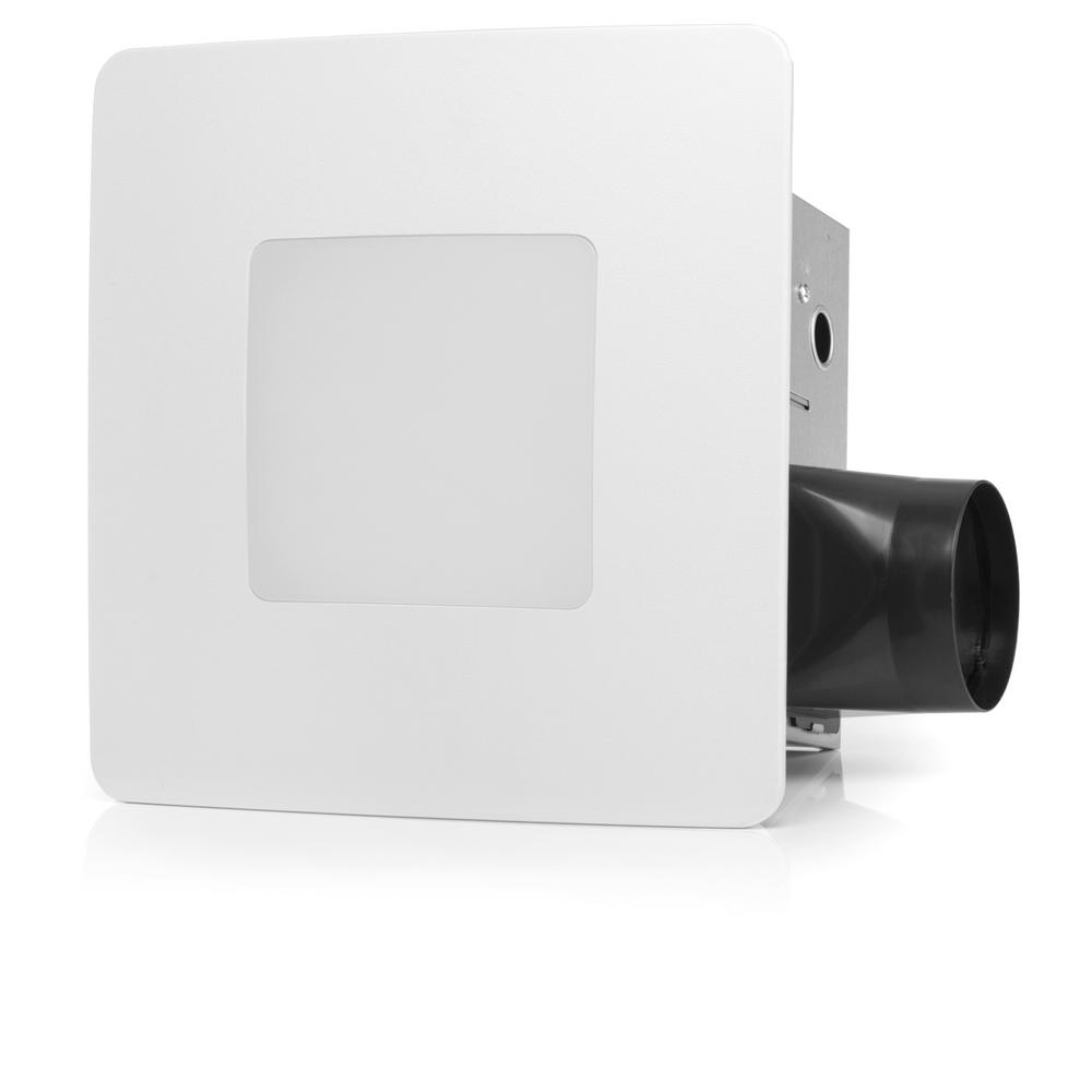 ReVent 110 CFM Easy Installation Bathroom Exhaust Fan with LED Lighting ...