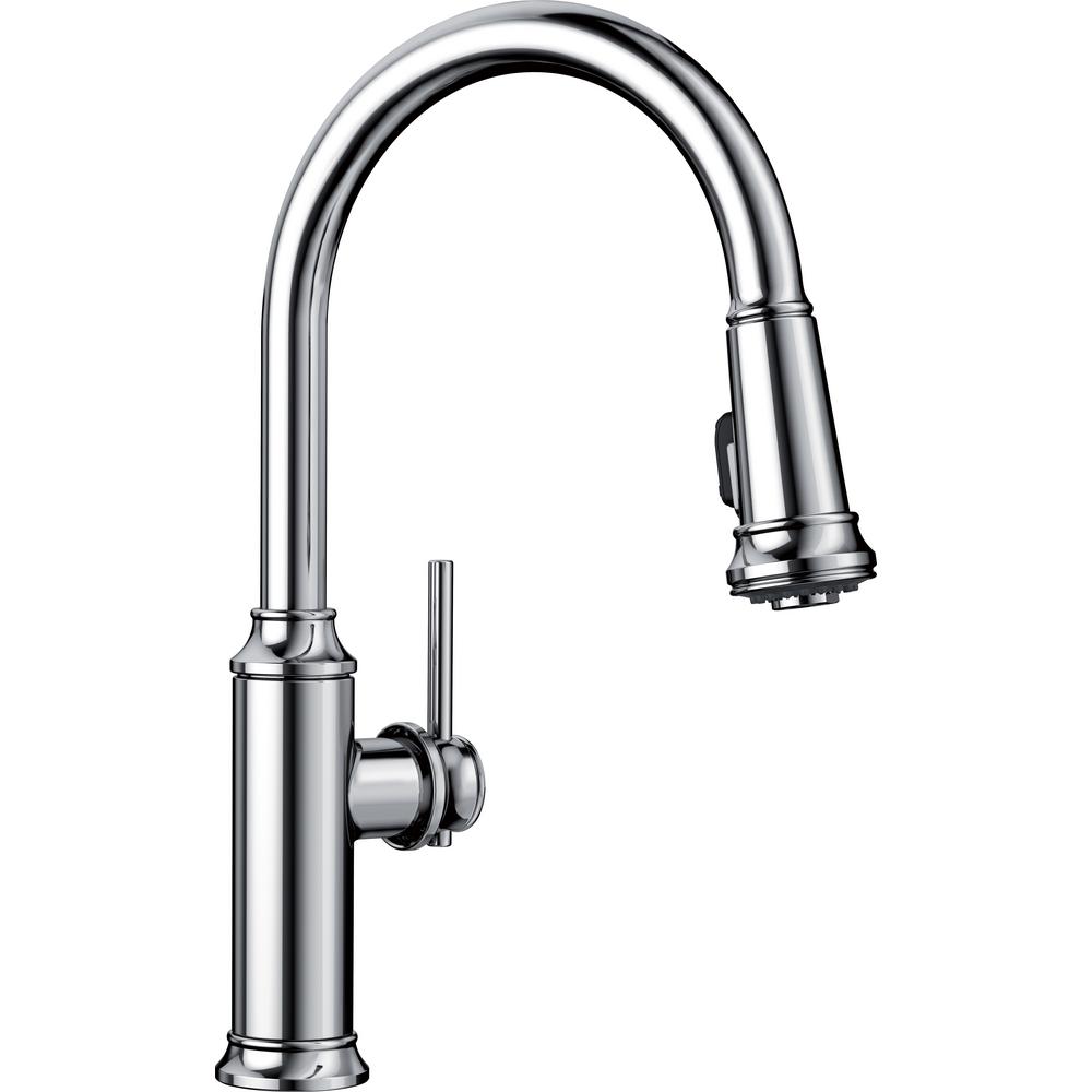 Blanco Empressa Single Handle Pull Down Sprayer Kitchen Faucet In