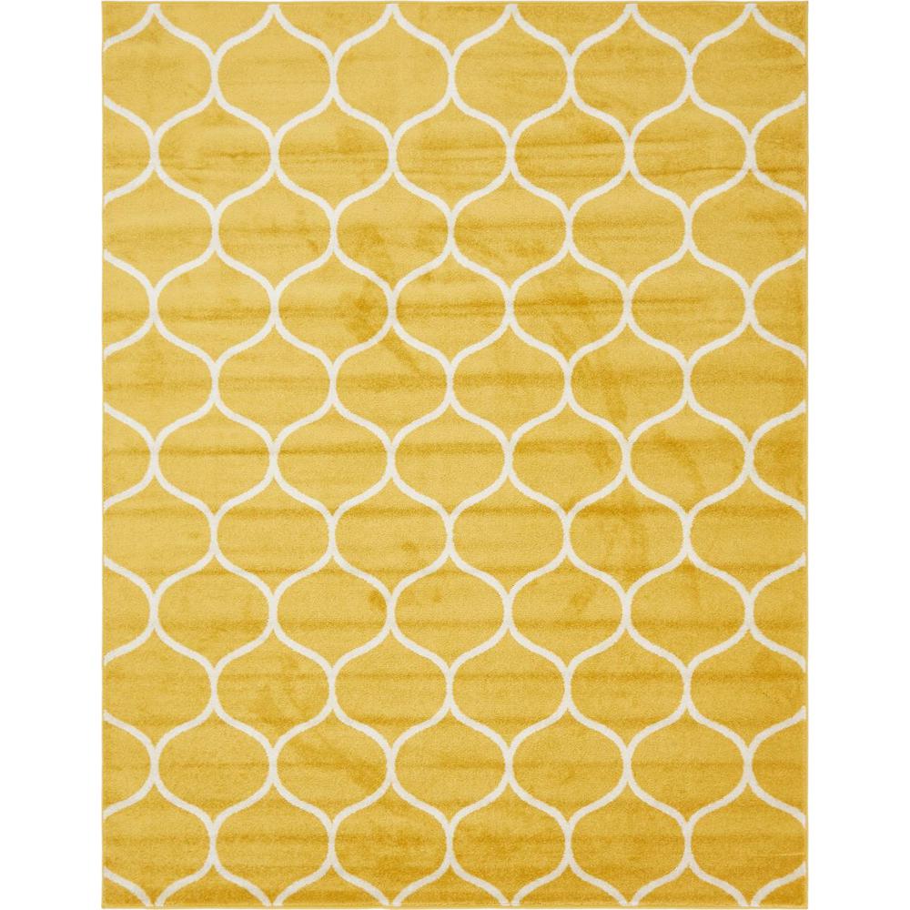 8 X 10 Yellow Area Rugs The Home Depot Trellis Frieze Rounded Yellow