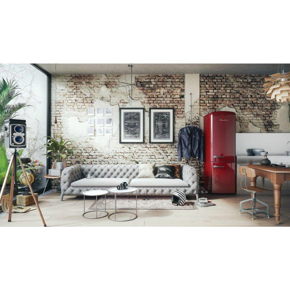 Chambers 24 in. 12 cu. ft. Left Hinge Retro Bottom Freezer Refrigerator